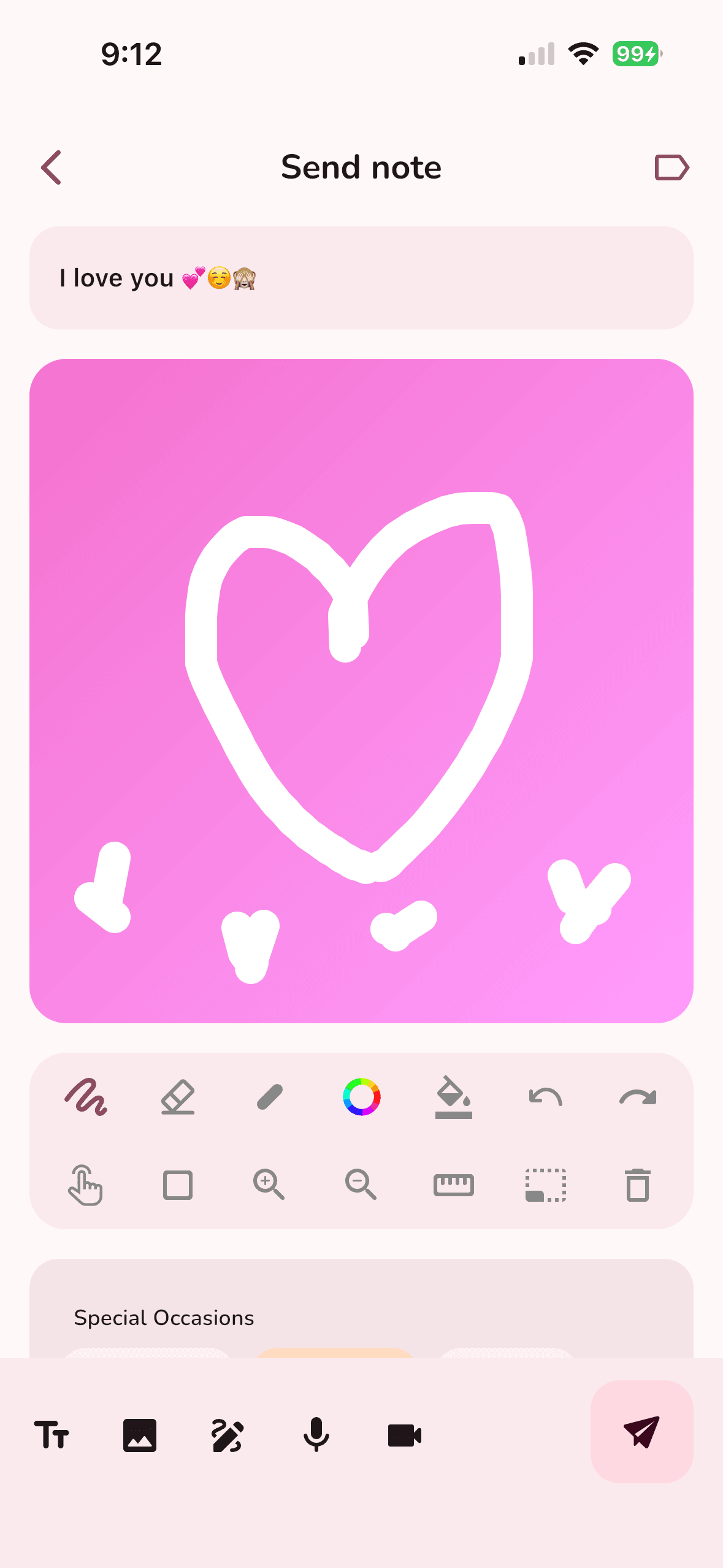 Send a hand-drawn note